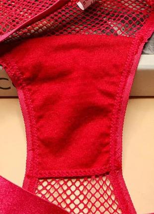 Удобные трусики в сетку, красные женские трусики слипы, размер m - l6 фото