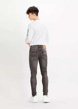 Стильные узкие джинсы levis 519 gray extreme skinny1 фото