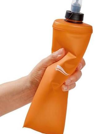 Складная силиконовая бутылка для воды 0,5l crivit оранжевая3 фото