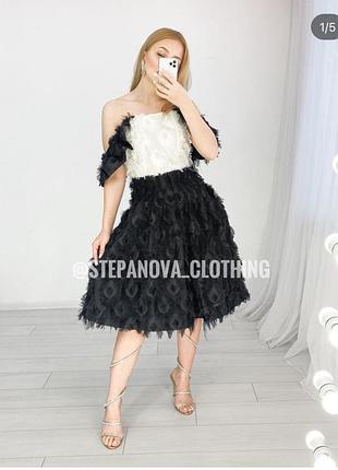 Пушистое платье sara navon🦢