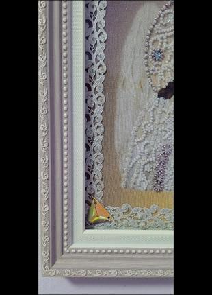 Икона ангел хранитель вышит бисером