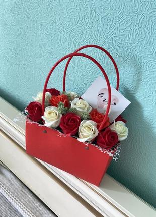 Чарівна композиція квітів з мила, квіти з мила, мильні троянди, цветы из мыла, розы из...