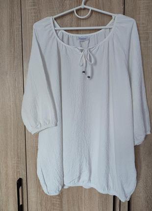 Гаренька белая блуза блузка большого размера 58-60-62