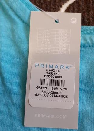 Майка хлопковая на девочку 6-9 месяцев фирмы primark3 фото