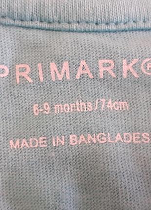 Майка хлопковая на девочку 6-9 месяцев фирмы primark4 фото