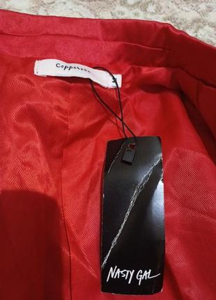Жакет красный новый пиджак двубортный copperose7 фото