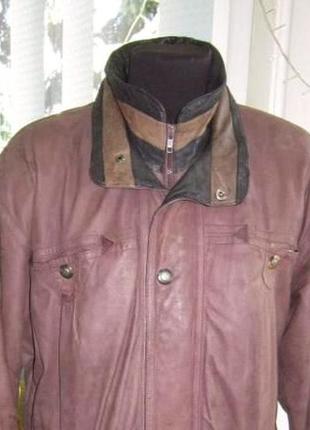 Большая утеплённая кожаная мужская куртка. германия. лот 6424 фото