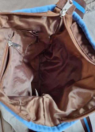 🌈🕊️🌻 женская бежевая текстильная сумка через плечо люкс бренда loewe7 фото