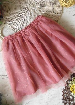 Фатиновая юбка с золотистым мерцанием h&m3 фото