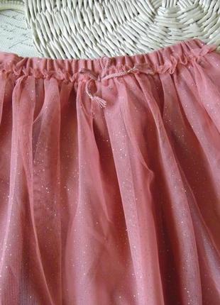 Фатиновая юбка с золотистым мерцанием h&m4 фото