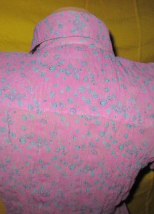 Воздушная жакканая блузочка с коротким рукавом ,пог40-46см6 фото