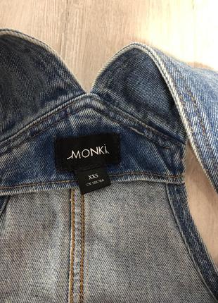 Джинсовый комбинезон с юбкой monki5 фото