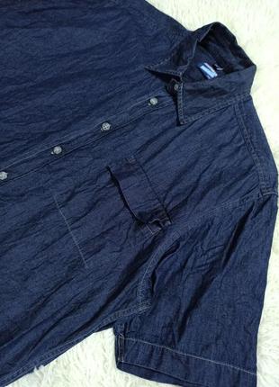 Лёгкая джинсовая мужская рубашка хлопок.2 фото