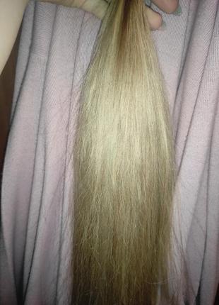 Натуральные волосы для наращивания (южка) блонд