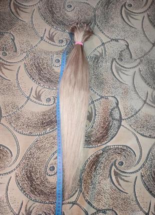 Натуральне волосся для нарощування (южка) блонд8 фото