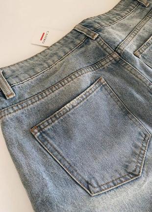 Женские новые рваные завышенные джинсы в стиле гранж с высокой посадкой 38 40 m l слим3 фото