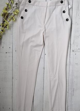 Нові брюки h&m молочного кольору , розмір, м .