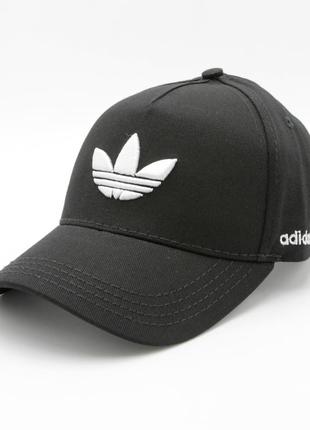 Бейс с вышивкой adidas белого цвета, бейсболка мужская/женская черная (57-58 р.), кепка летняя адидас