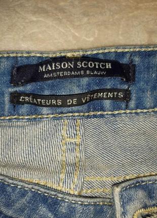 Котоновые джинсы скинни maison scotch3 фото