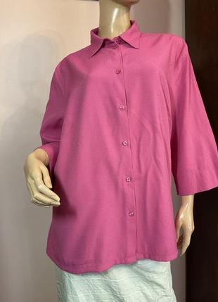 Рожева блузка- рубашка/ 48/brend ulla popken