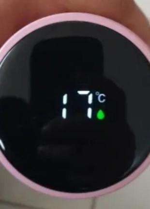 Термос рожевий 500 мл із дисплеєм термокухоль з індикатором2 фото
