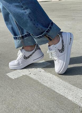 Кросівки nike air force 1 low white/black1 фото