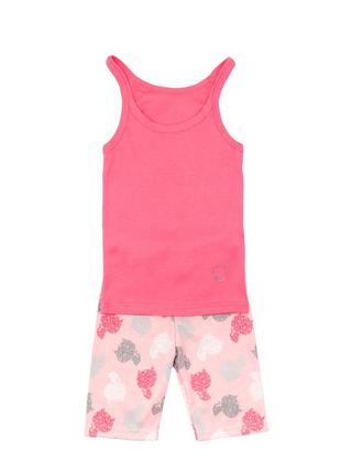 Пижама для девочки летняя в ассортименте (шорты / майка / футболка) хлопок в рубчик2 фото