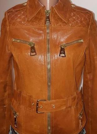 Стильная кожаная куртка итальянского бренда rossodisera1 фото
