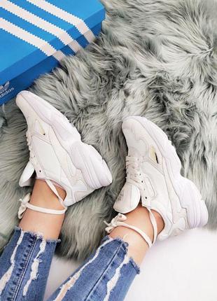 Новая шикарная модель adidas falcone в белом цвете (весна-лето-осень)😍5 фото