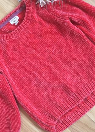 Фирменный плюшевый свитер river island малышке 1-1,5 года. состояние отличное