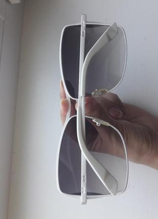 Окуляри сонцезахисні білі зі стразами, стрази