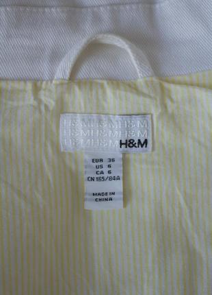 Пиджак, жакет h&amp;m белый двубортный8 фото