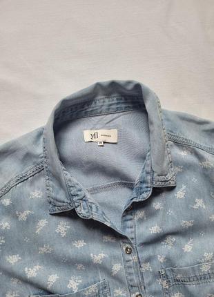 Брендова джинсова рубашка тм reserved🌿размер 38🌿3 фото