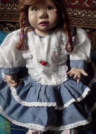 Необычная большая керамическая кукла, 56 см6 фото