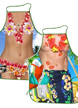 Фартухи для закоханих пар "гавайський гламур"