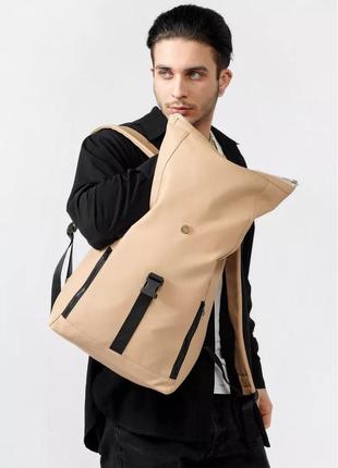 Мужской рюкзак sambag rolltop one бежевый4 фото