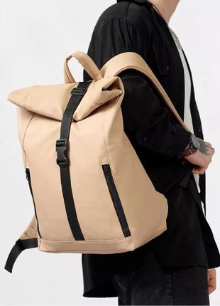 Мужской рюкзак sambag rolltop one бежевый3 фото