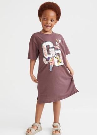 Платье футболка с персонажами disney h&amp;m 8-10 лет 134/140 см