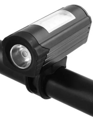 Велофара 303c (xpe+led red+blue, 4 режима, usb), комплект