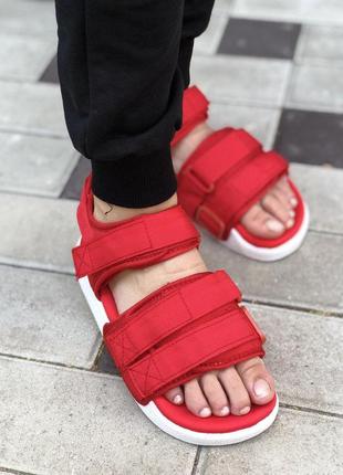 Розпродаж!!! жіночі сандалі/ босоніжки adidas adilette sandal red 😍 (літо)