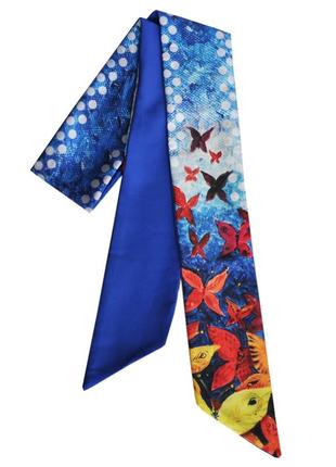 Твилли, шарфик-краватка, авторський дизайнерський шарф, шарф-стрічка my scarf2 фото