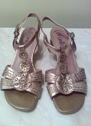 Босоножки кожаные caprice р. 6 наш 39 стелька 25, 5см