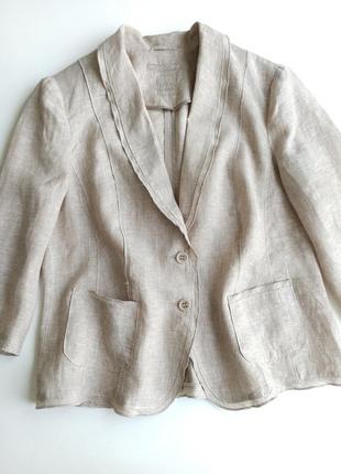 100% лен красивый качественный пиджак из натуральной ткани3 фото