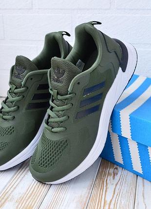 Літні чоловічі кросівки адідас сітка/сіточка adidas хакі демі,демісезонні осінні,весняні,на осінь,весна,літо 10