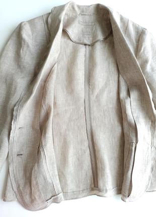 100% лен красивый качественный пиджак из натуральной ткани4 фото