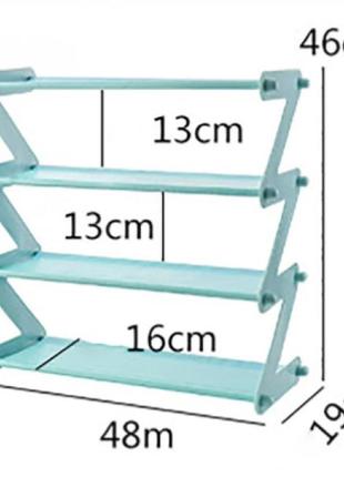 Полка для обуви органайзер компактный стойка складная shoe rack yh 8802 хранение вещей и обуви 4 полки. ve-5853 фото