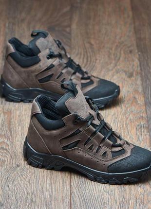 Тактические кроссовки натуральная кожа, кордура, тактичні кросівки шкіра з кордурою, коричневі, військове взуття5 фото