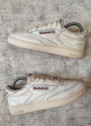 Кроссовки reebok club c 85 'classic оригинал кожаные ёжек1 фото