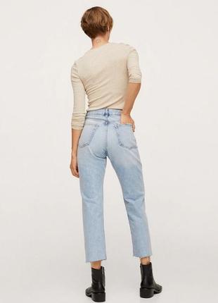 Прямые джинсы с высокой посадкой mango, 44, 46р, испания3 фото