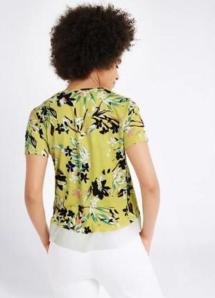 Стильна квіткова блуза/футболка/топ marks & spencer3 фото